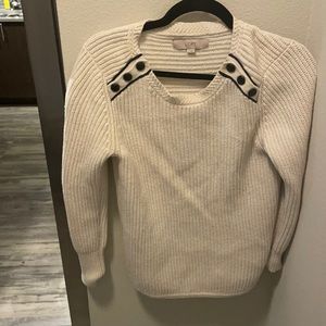 Chunky knit white sweater - size S